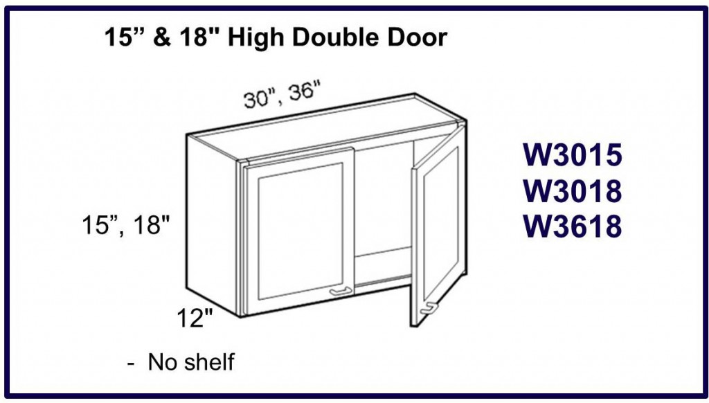 15" & 18" high double door wall cabinet