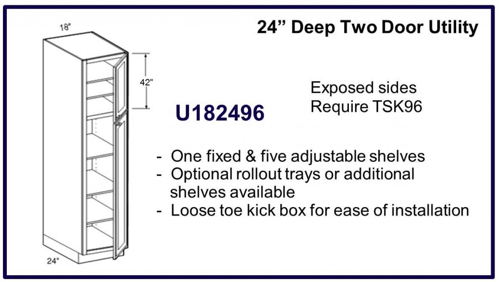 96" high 2 door cabinet