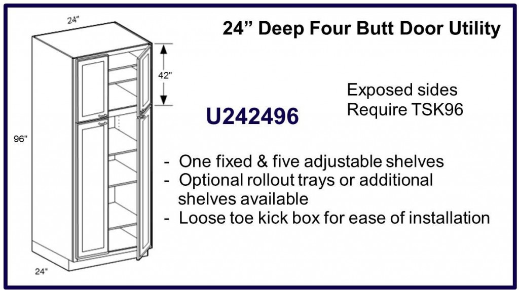 96" high 4 door cabinet