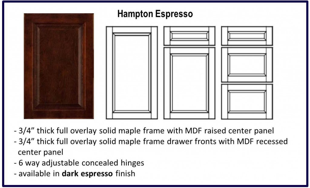 hampton door espresso colour