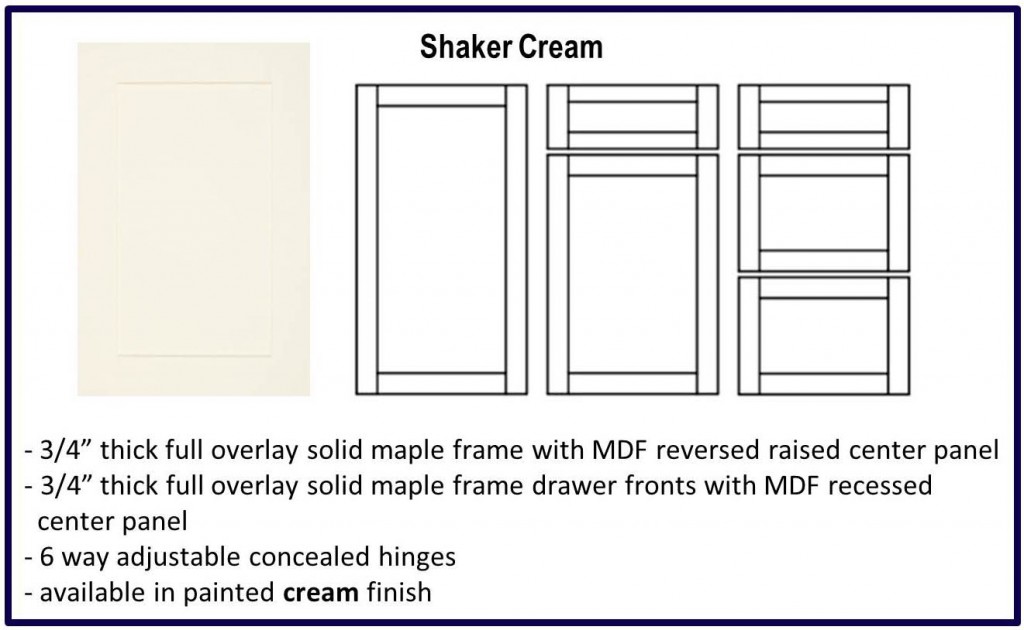 shaker door style cream colour