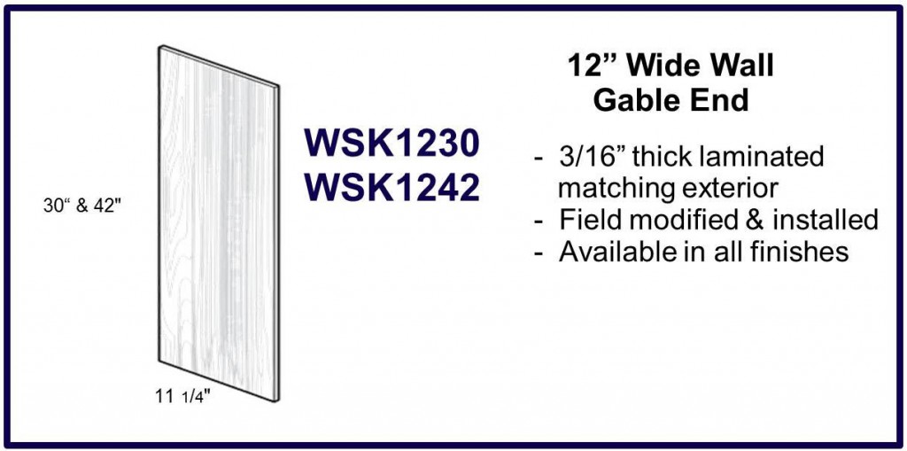 12" wide gable end