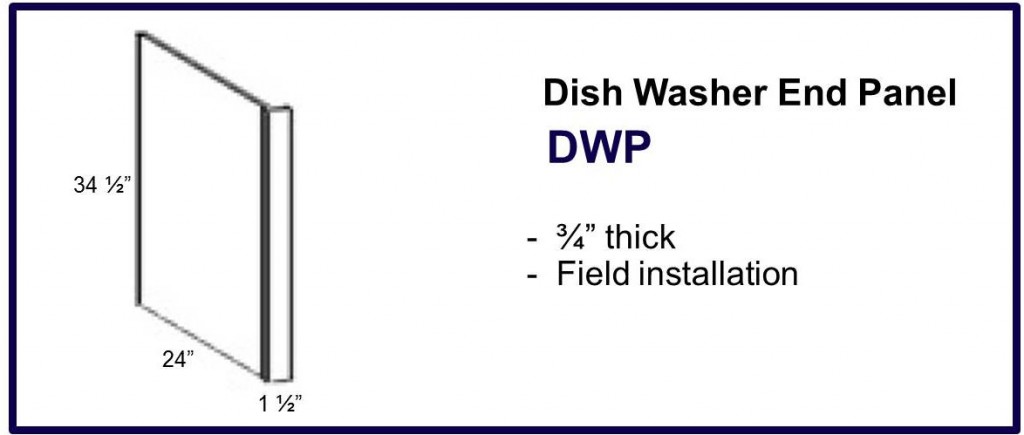 dish washer end panel