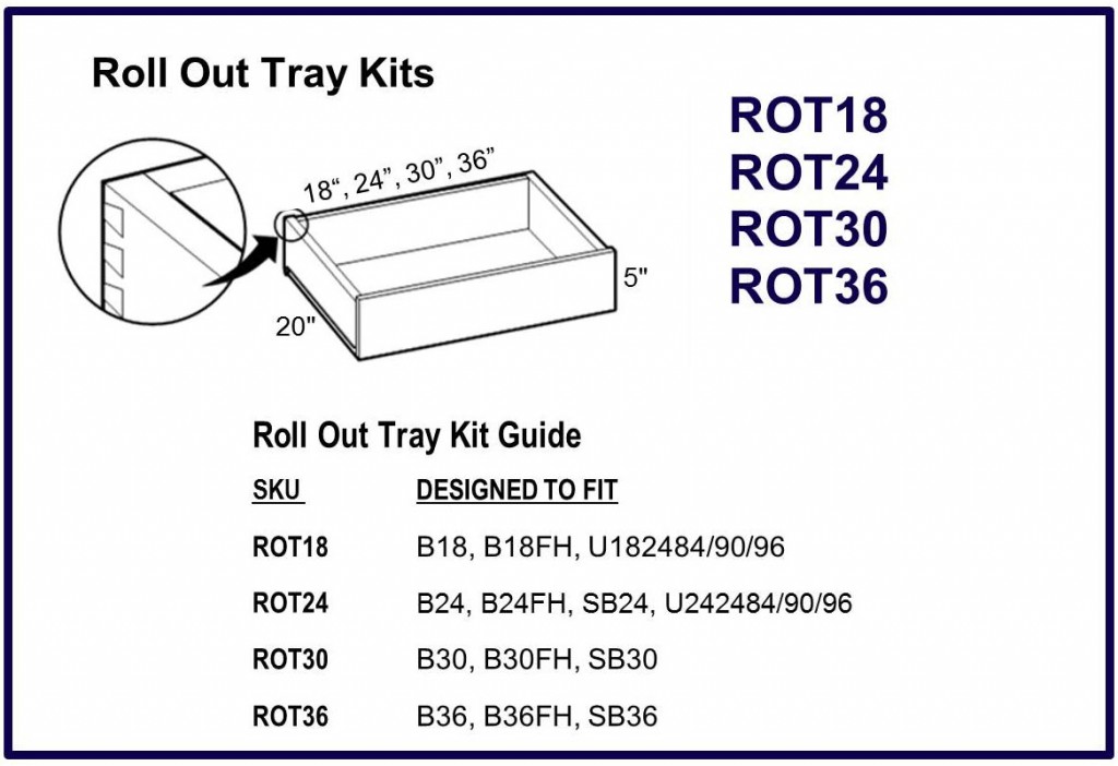 rollout tray kit