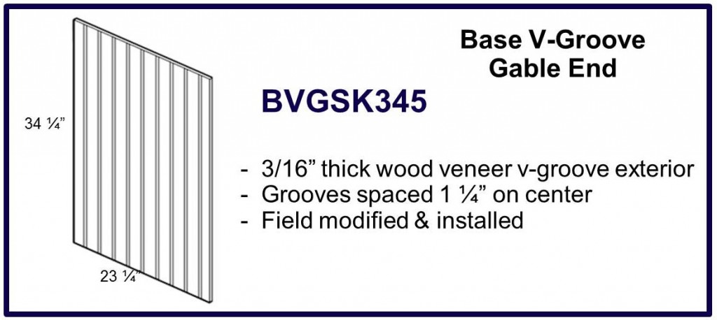 base v groove gable end